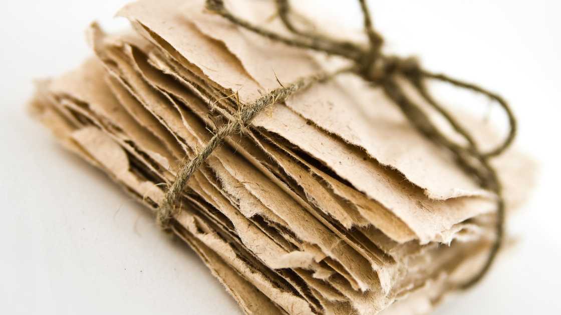 Pile of hemp paper